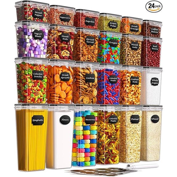 Airtight Food Storage Containers with Lids (24 pcs)