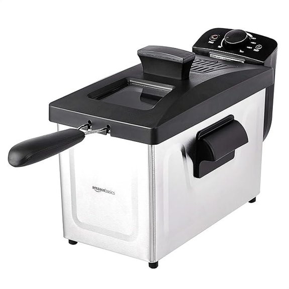 Amazon Basics 3.2-Qt Deep Fryer with Adjustable Temp