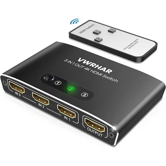 HDMI 3-in-1 4K Switcher with Remote