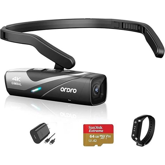 ORDRO EP8 4K Head-Mounted Camera with Stabilizer