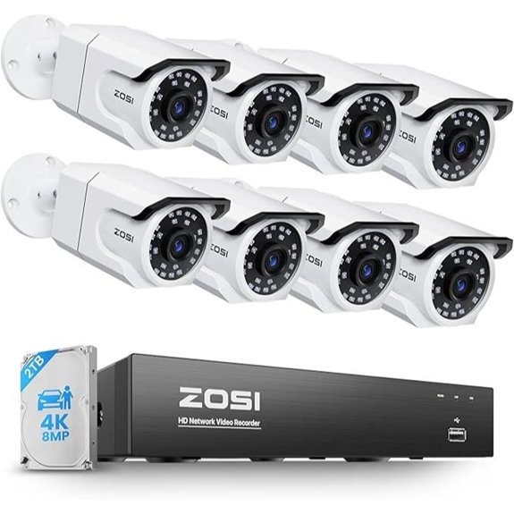 ZOSI 4K PoE Security Camera System with NVR