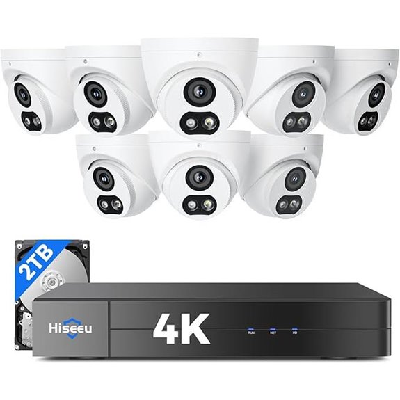 Hiseeu 4K Security Camera System with 8 Cameras