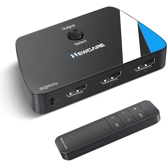 NEWCARE 8K HDMI Switch 3-in-1 with Remote