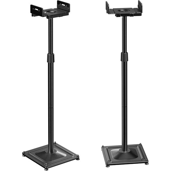 Perlesmith Adjustable Floor Speaker Stands (Pair Up to 11LBS)