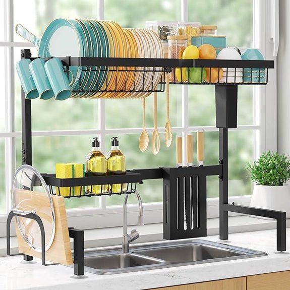 Adjustable Over The Sink Dish Drying Rack