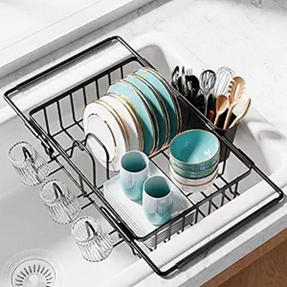 Expandable Stainless Steel In-Sink Dish Drying Rack
