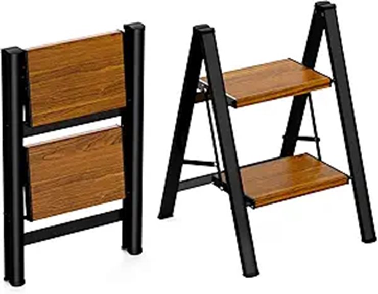 HBTower Aluminum Folding Step Ladder 330lb Capacity