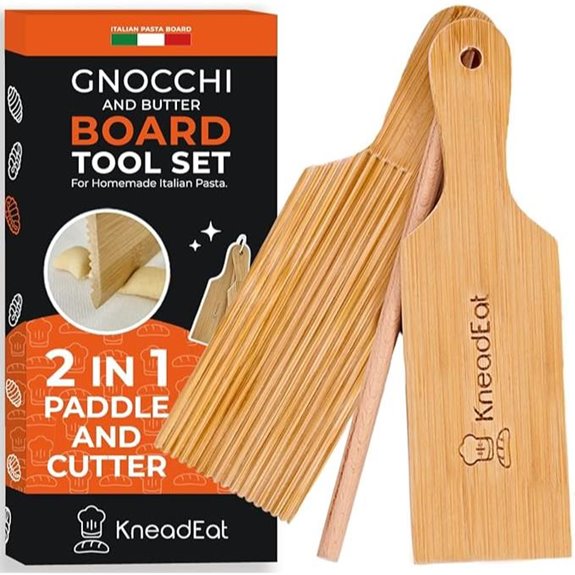 KneadEat Bamboo Gnocchi and Pasta Board Set