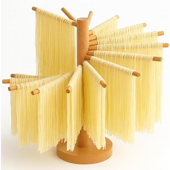 Beech Wood Pasta Drying Rack with 16 Rods