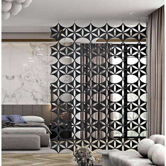 Felt Fiber Room Divider Panel Set (Black 14x12)