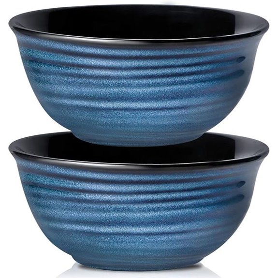 HASENSE Ceramic Serving Bowls 2-Piece 8.5-inch Blue
