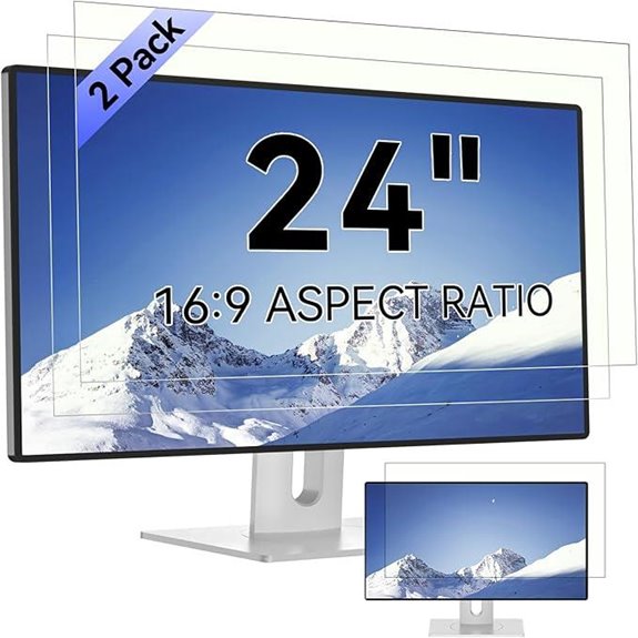 2-Pack 24-Inch Blue Light Blocking Screen Protectors