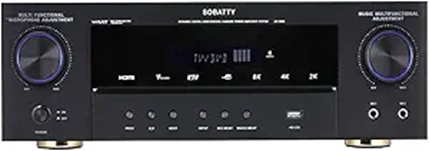 Stereo Receiver 5.1 Channel Audio Amplifier with Bluetooth