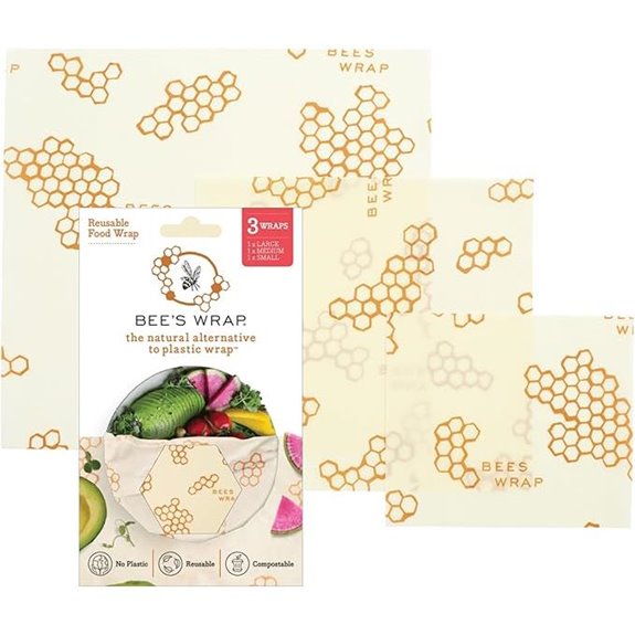 Bee's Wrap Beeswax Food Wraps 3-Pack (S M L)