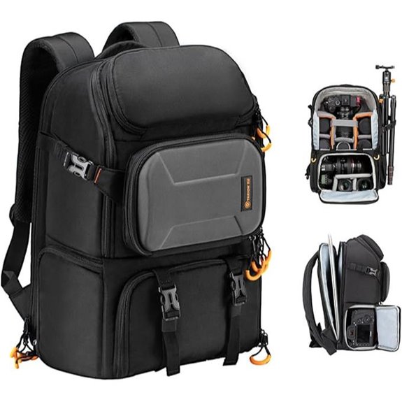 camera backpack with raincover