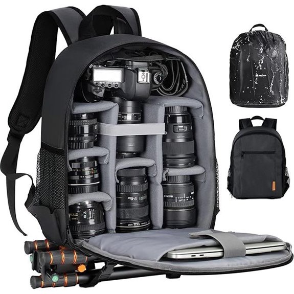 TARION Camera Backpack with Laptop & Tripod Holder