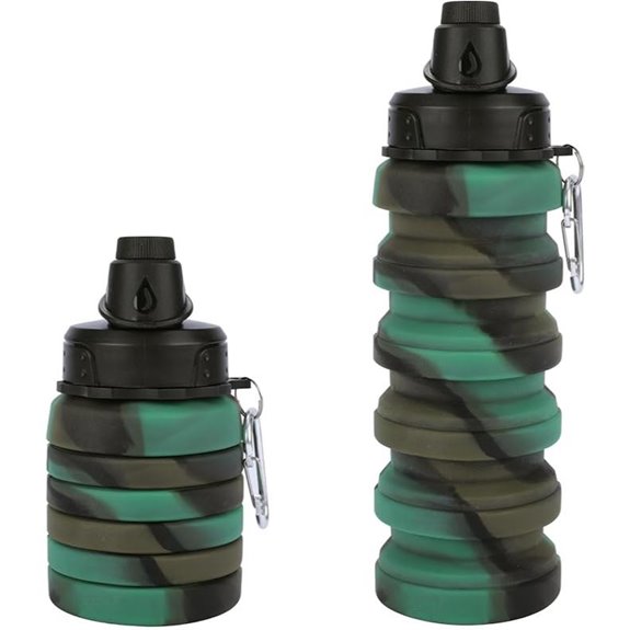 Camouflage Collapsible Reusable Water Bottle for Travel