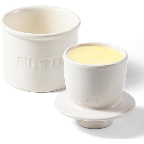 Ceramic Butter Crock with Lid for Countertop