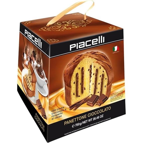 PIACELLI Italian Chocolate-Filled Panettone 750g