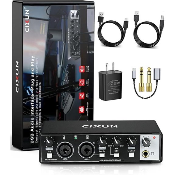 2x2 USB-C Audio Interface for Recording