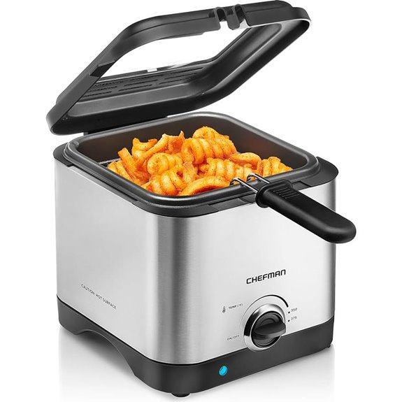 Chefman Fry Guy Compact Deep Fryer with Adjustable Temp