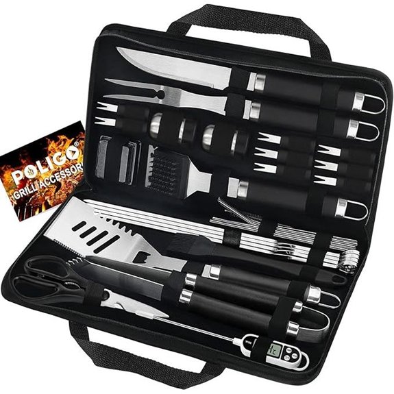 POLIGO 29-Piece Stainless Steel BBQ Grill Tools Set