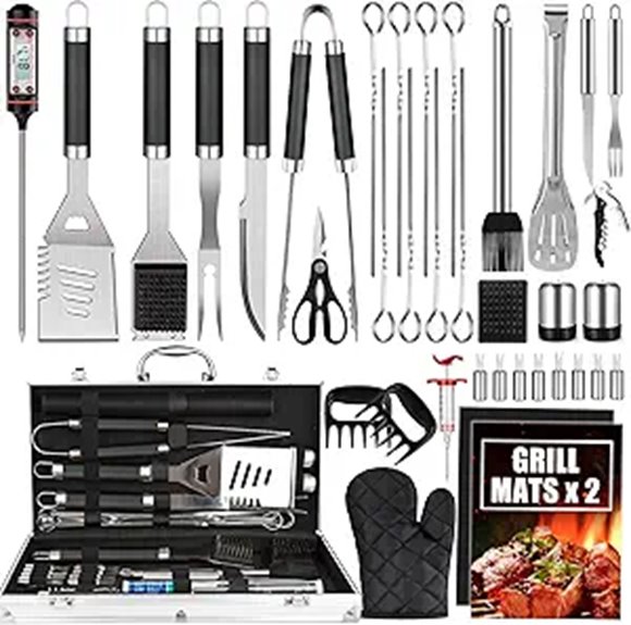38-Piece Stainless Steel BBQ Grill Tools Set
