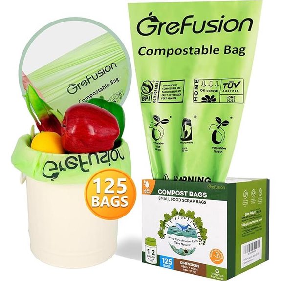 GreFusion Compostable Kitchen Bin Bags (125 Count)