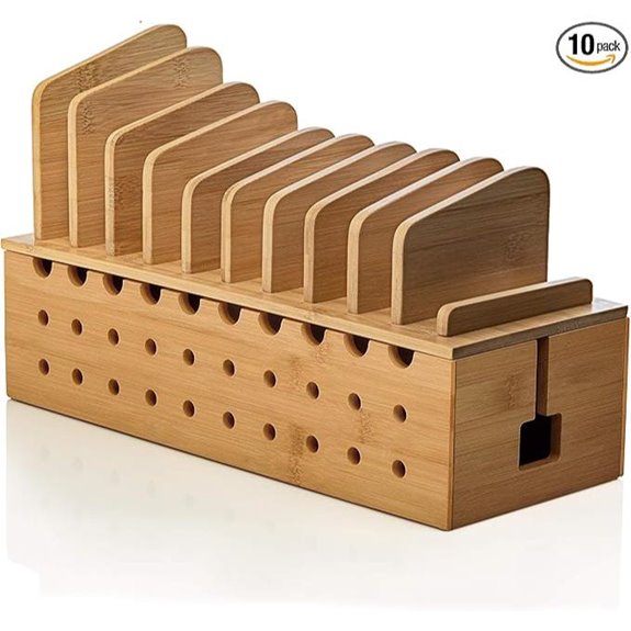 Prosumer's Bamboo Multi-Device Charging Station Organizer