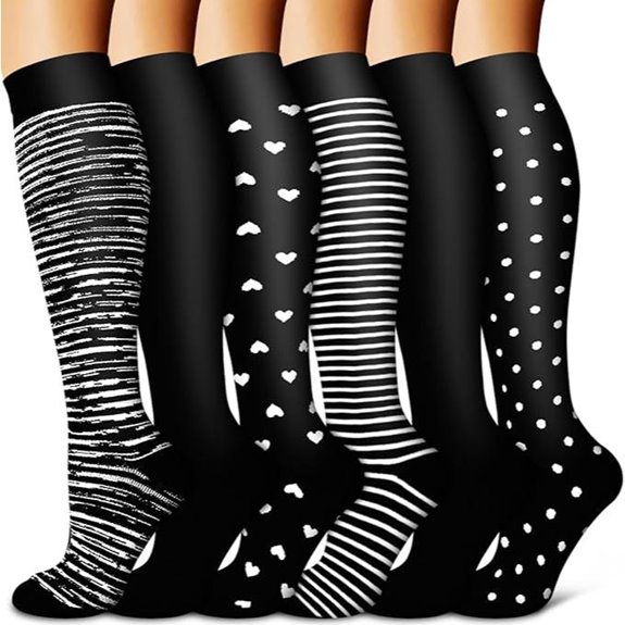 BLUEENJOY Copper Compression Socks (6 Pairs)