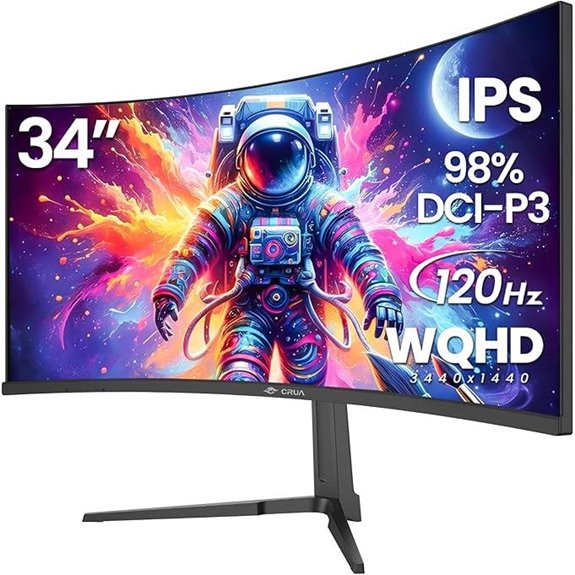 CRUA 34 Curved WQHD Gaming Monitor