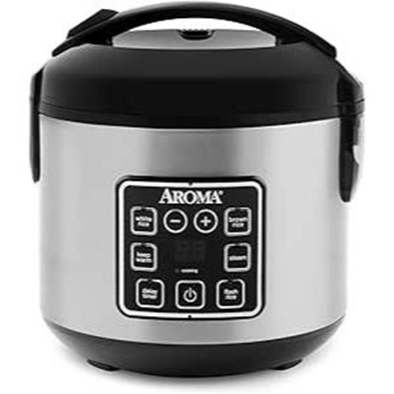 AROMA 4-Cup Digital Rice Cooker with Steamer