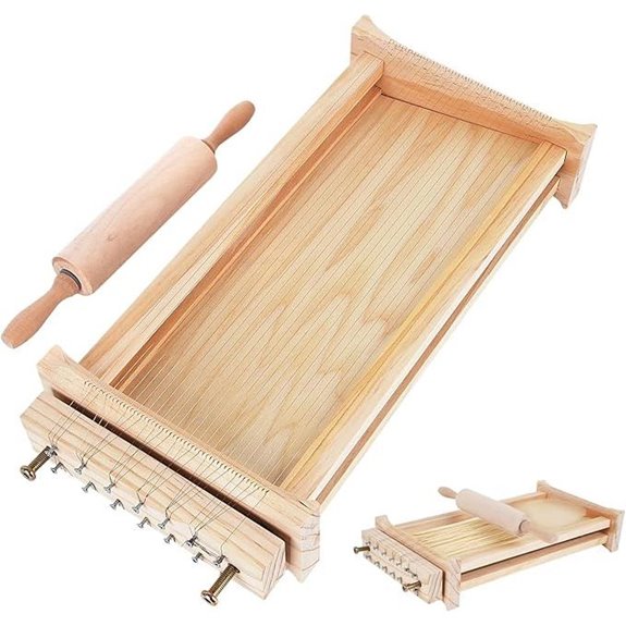 Italian Pasta Cutter with Roller and Double-Sided Blade