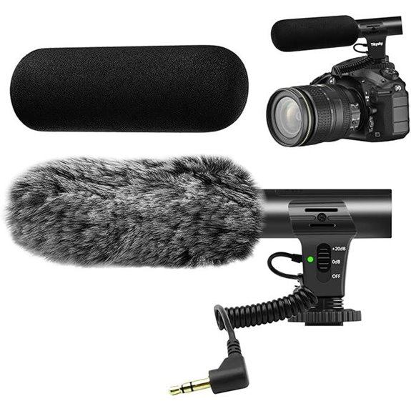 Video Microphone for DSLR Cameras with Windscreen