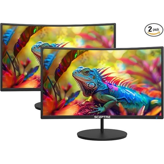 2X 24-Inch Curved FHD Gaming & Office Monitors