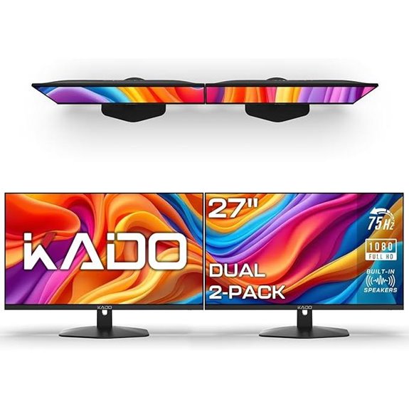 Kado Dual 27 Monitors with HDMI & Speakers (E27X)