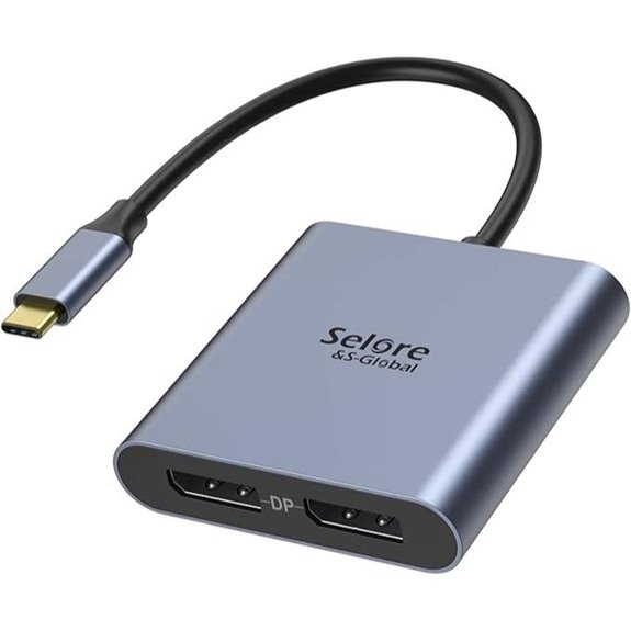 USB-C Dual 4K DisplayPort Splitter Adapter
