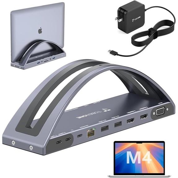 TobenONE Dual 4K MacBook Docking Station with Power
