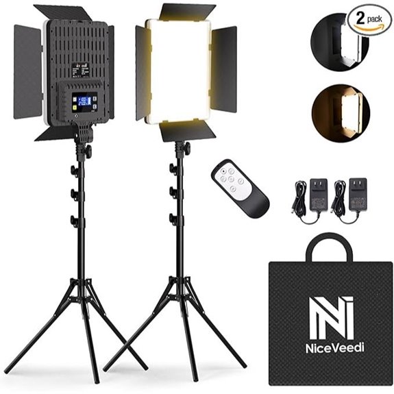 NiceVeedi 2-Pack Bi-Color Studio Lighting Kit
