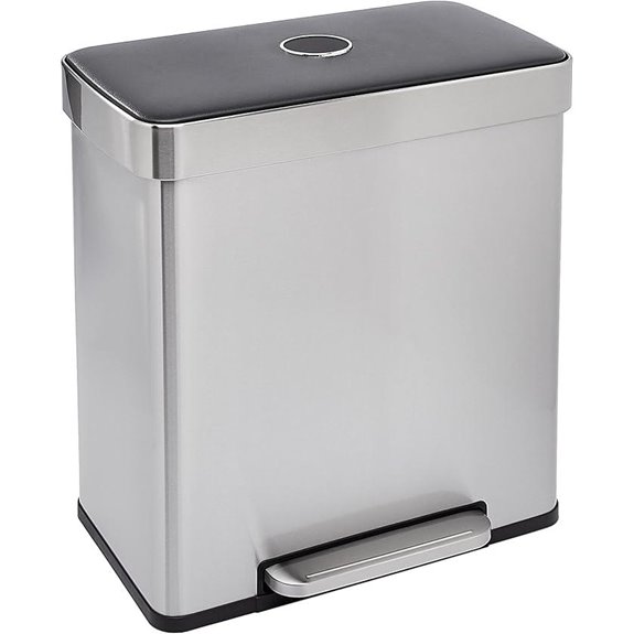 Amazon Basics Dual Compartment Recycling Trash Can