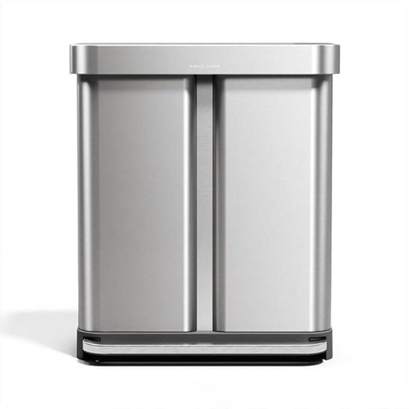 Simplehuman 58L Dual Compartment Recycling Trash Can