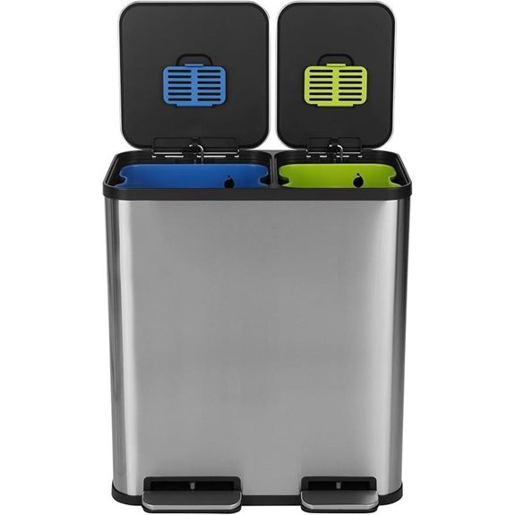 Simpli-Magic Dual Compartment Trash Can with Lid