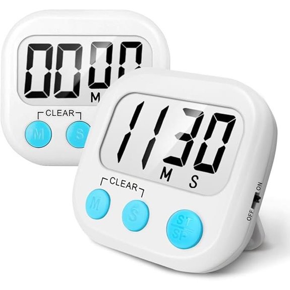 2 Pack Digital Kitchen Timer with Loud Alarm