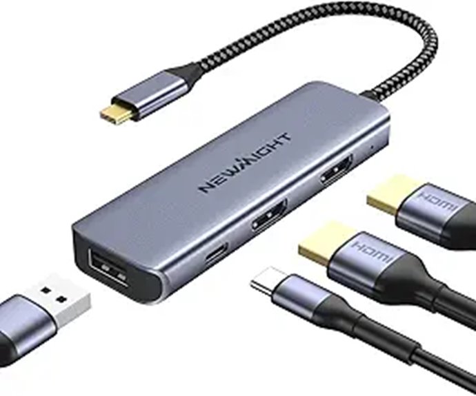 USB C Dual HDMI Adapter for Monitors