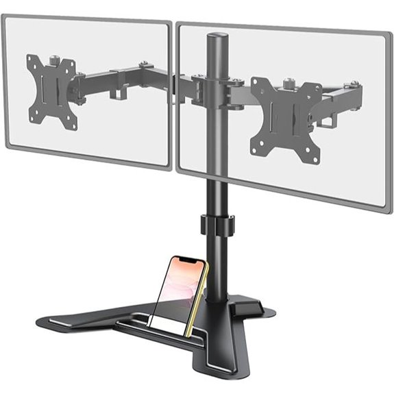 MOUNT PRO Dual Monitor Stand Adjustable Fits 2 Screens