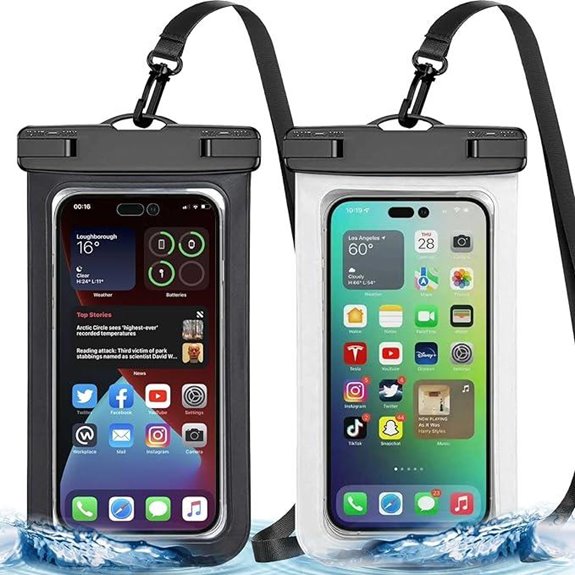 Waterproof Phone Pouch 2-Pack for Apple & Samsung