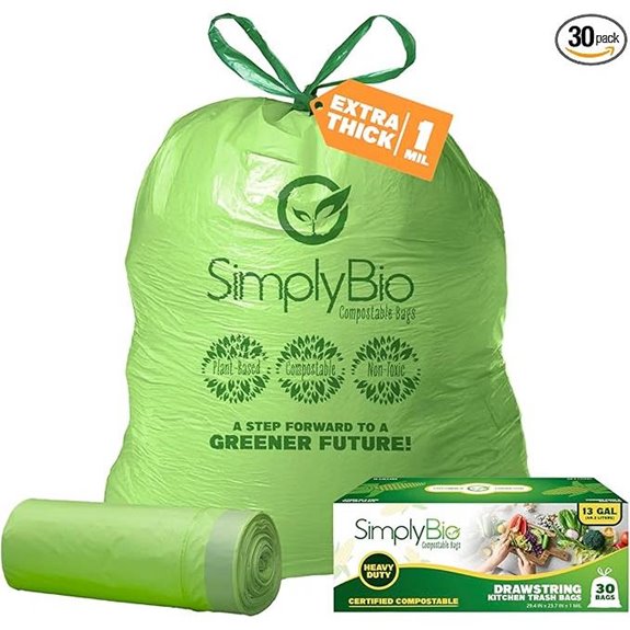 Simply Bio Compostable Trash Bag Liners (30 Pack)