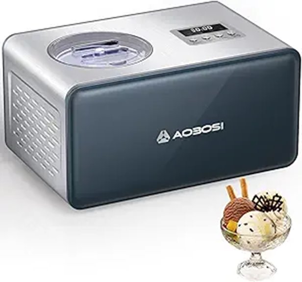 AAOBOSI Electric Ice Cream Maker with Compressor