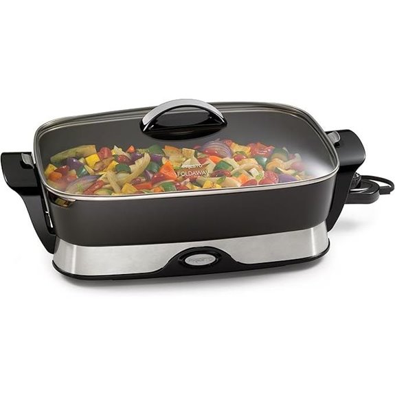 Presto 06857 16-inch Electric Foldaway Skillet Black