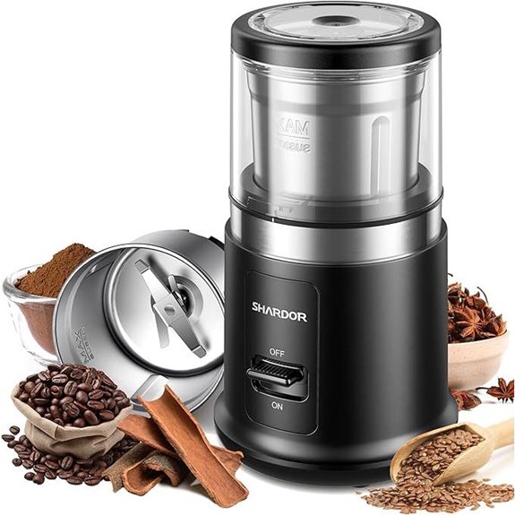 SHARDOR Electric Coffee & Spice Grinder with Removable Bowl